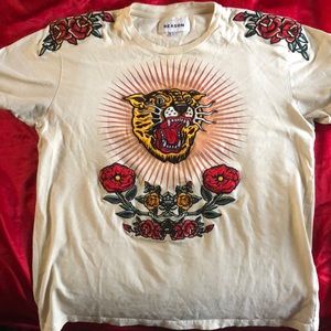 Reason Tiger embroidery t-shirt